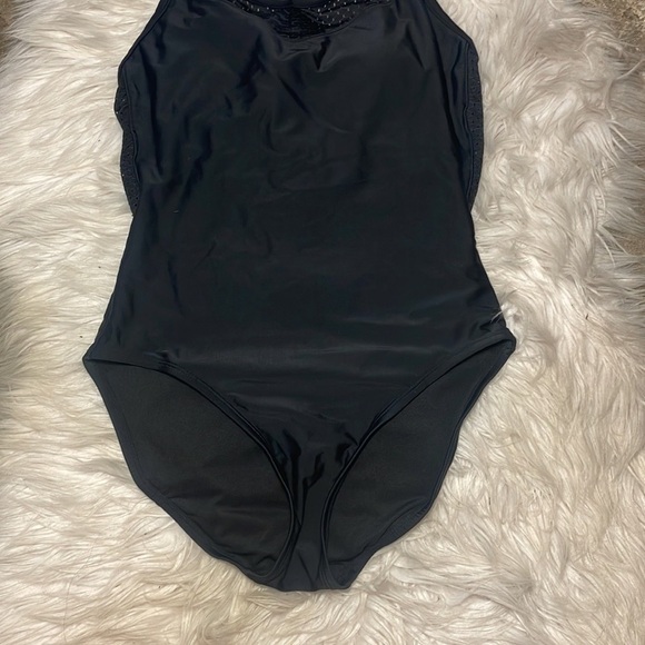 KINESIS Black One Piece Swimsuit Swimming Bikini - Picture 3 of 11